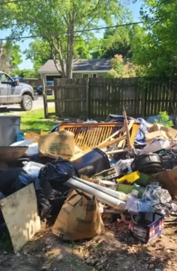 Before — full junk haul in Northwest Arkansas