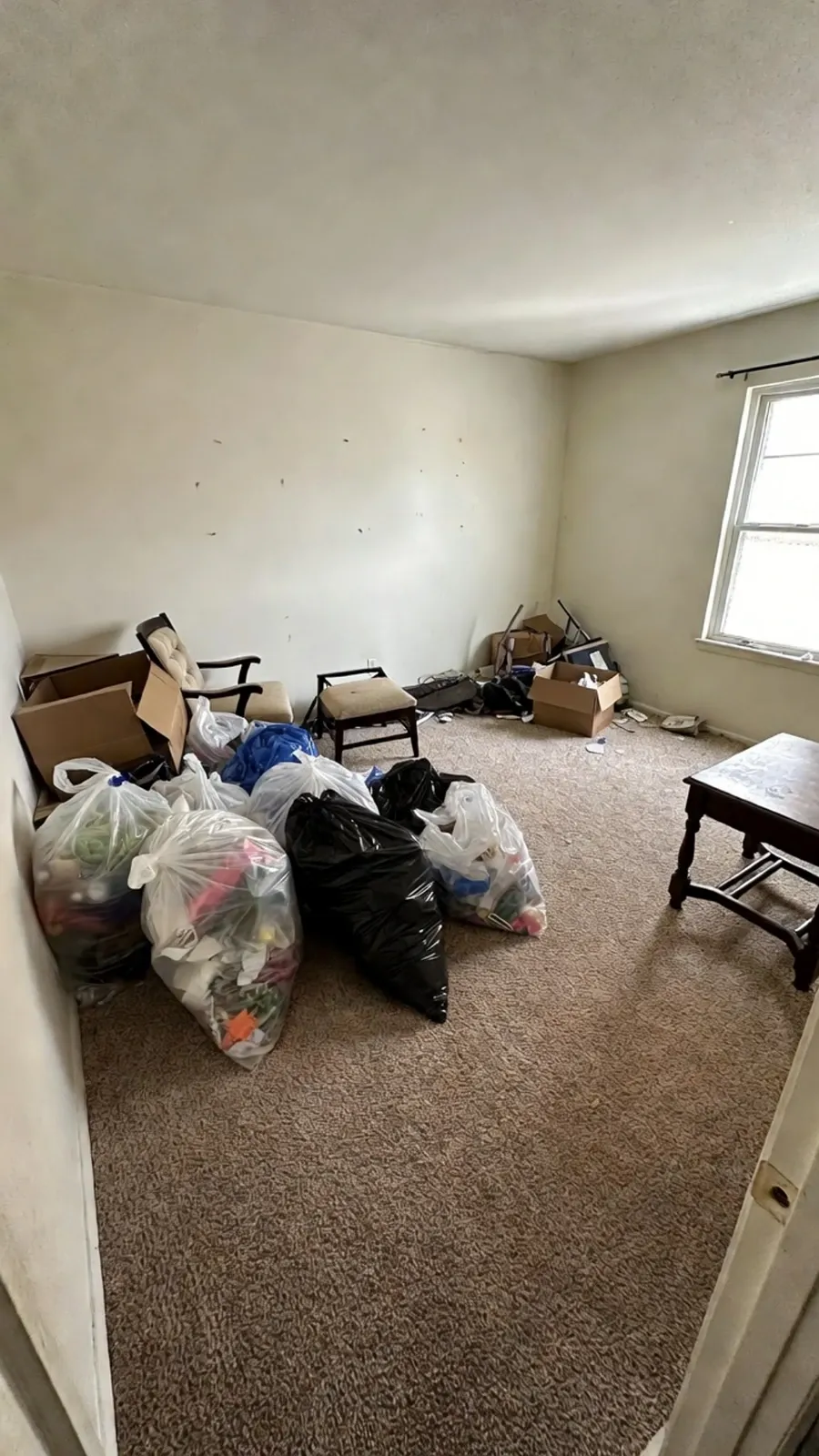 Household items and belongings gathered during an estate cleanout